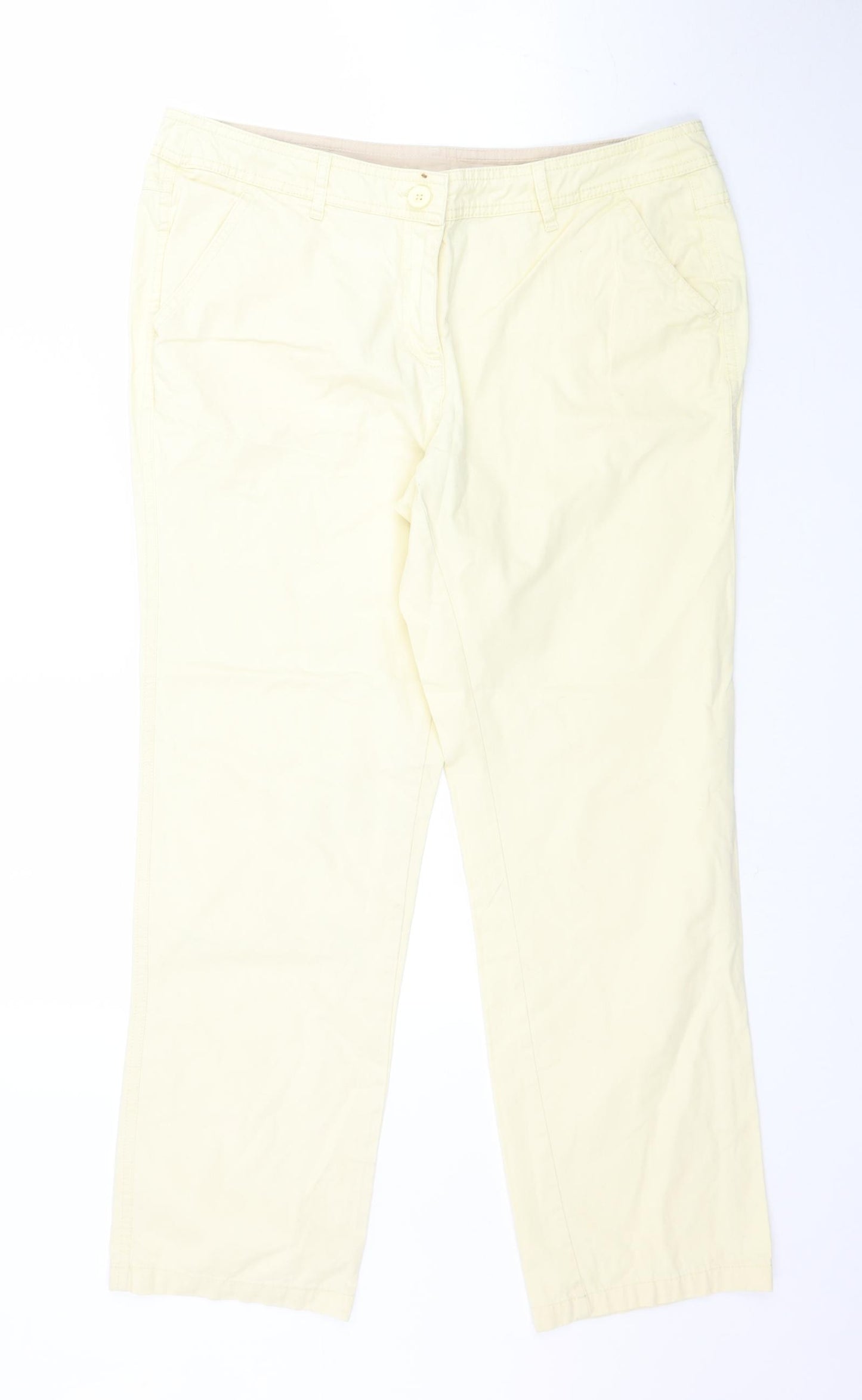 TU Womens Yellow   Trousers  Size 14 L28 in
