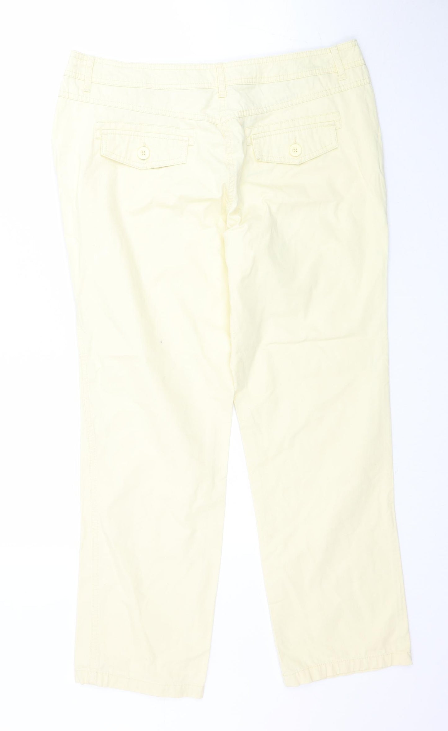 TU Womens Yellow   Trousers  Size 14 L28 in