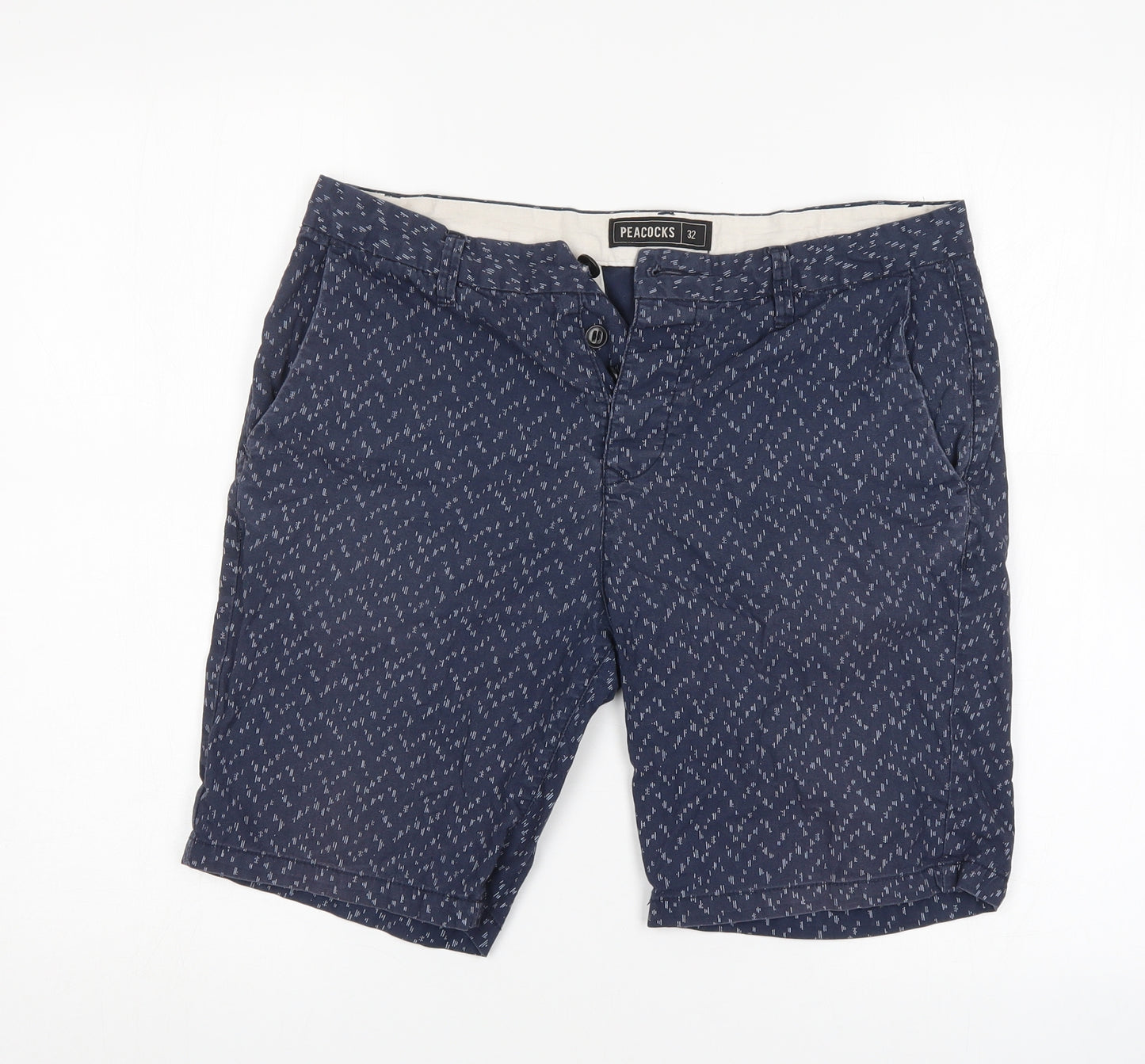Peacocks Mens Blue   Chino Shorts Size 32