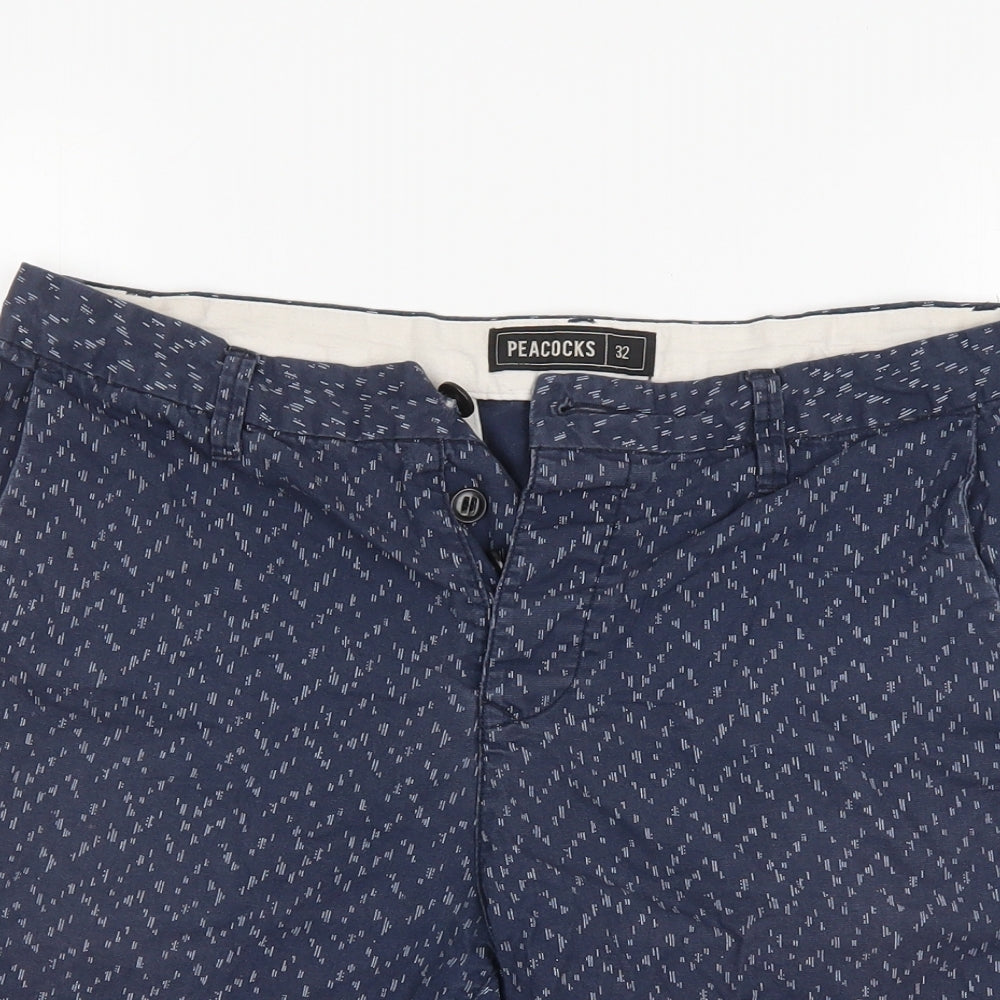 Peacocks Mens Blue   Chino Shorts Size 32