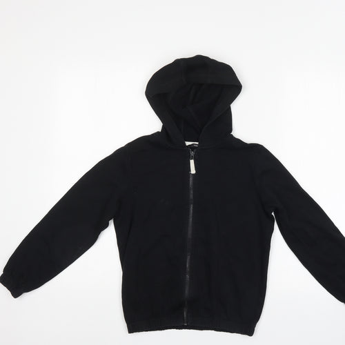 George Boys Black   Full Zip Hoodie Size 9-10 Years