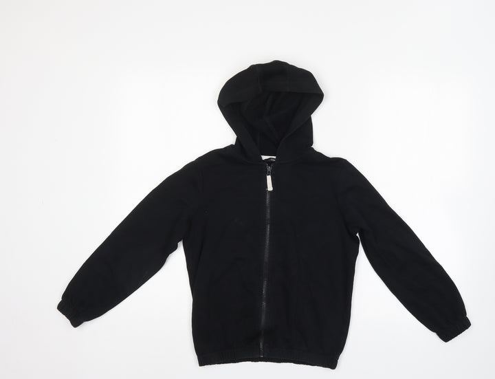 George Boys Black   Full Zip Hoodie Size 9-10 Years