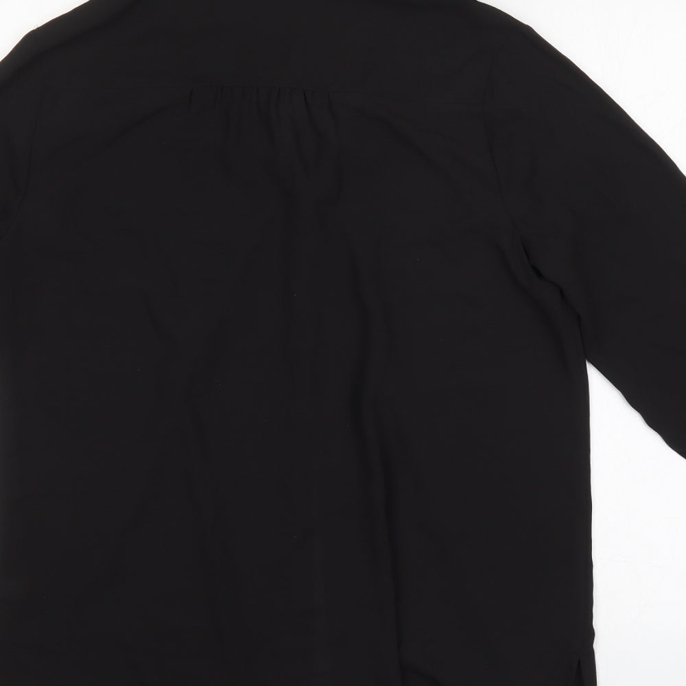 TU Womens Black   Basic Button-Up Size 8