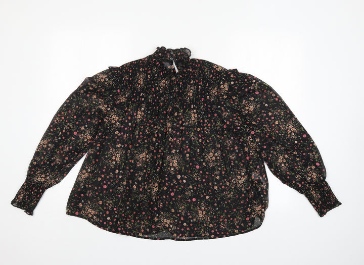 New Look Womens Multicoloured Floral Tunic Blouse Size 8
