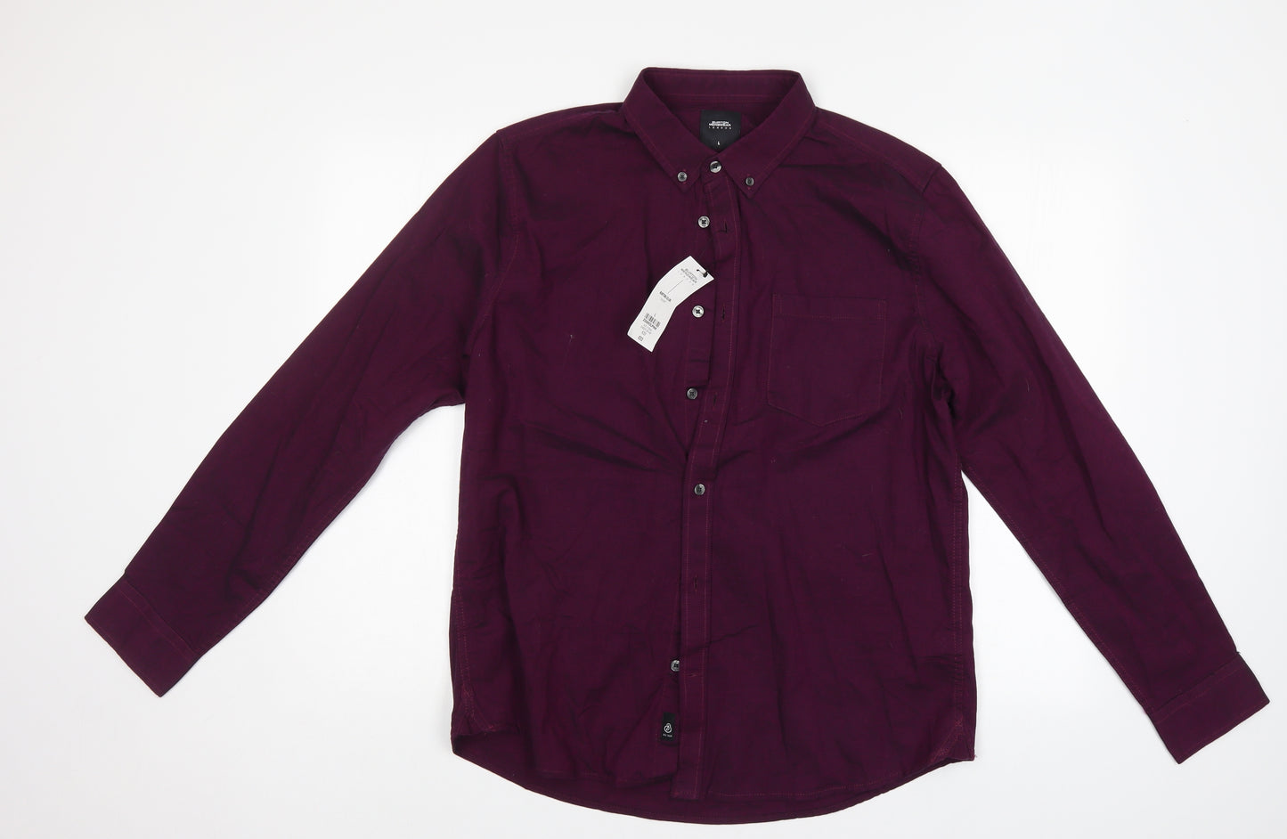 Burton Mens Purple    Button-Up Size L