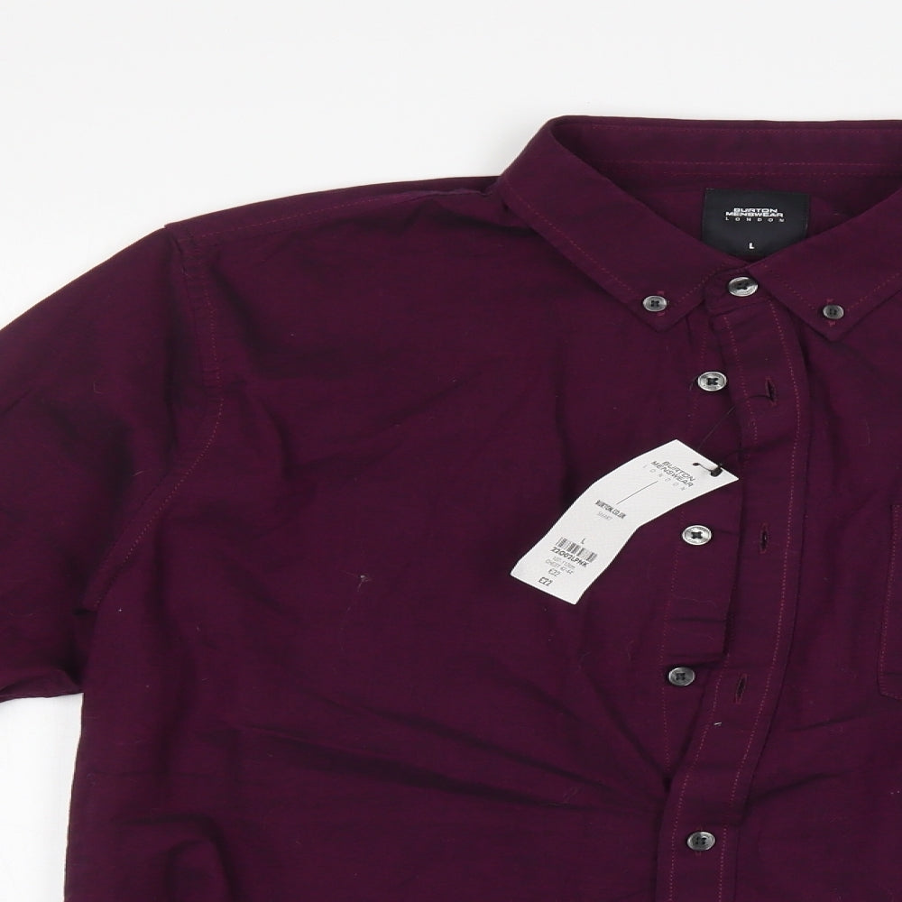 Burton Mens Purple    Button-Up Size L