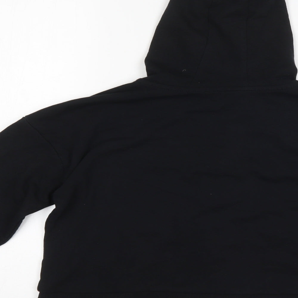 George Girls Black   Full Zip Hoodie Size 11-12 Years