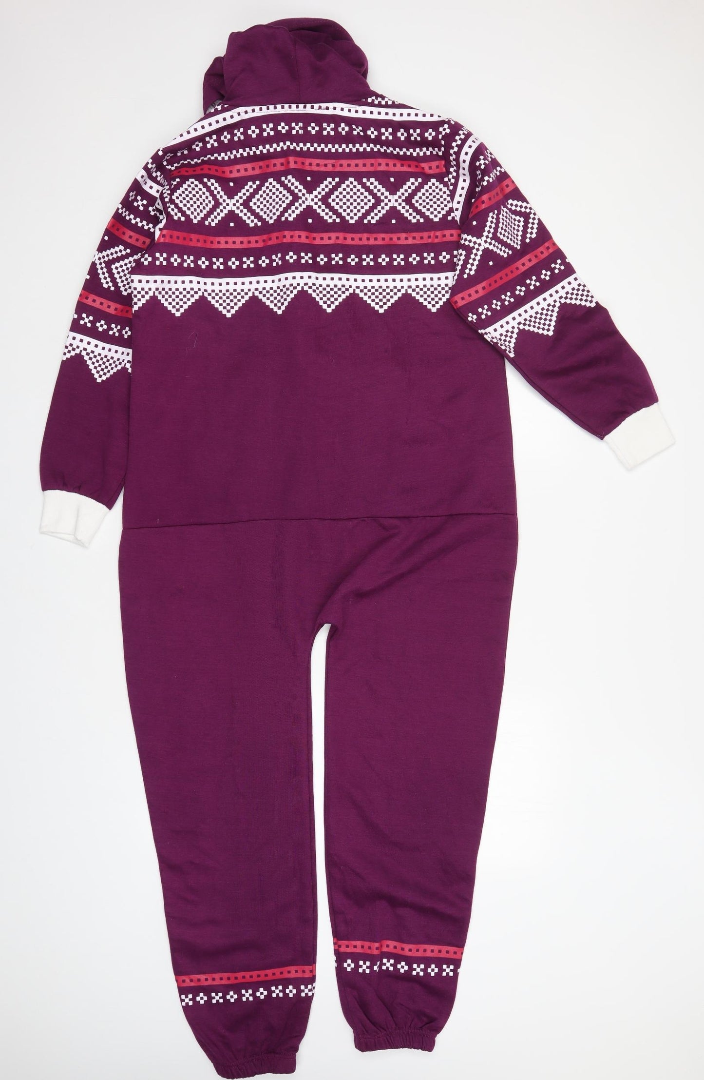 MALAIKA Womens Purple Geometric   One Piece Size L