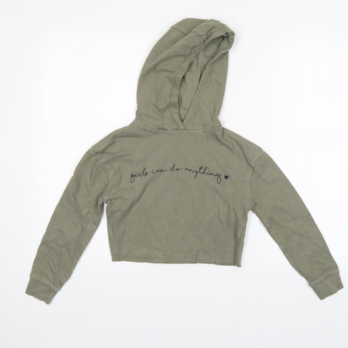 miss e-vie Girls Green   Pullover Hoodie Size 7-8 Years