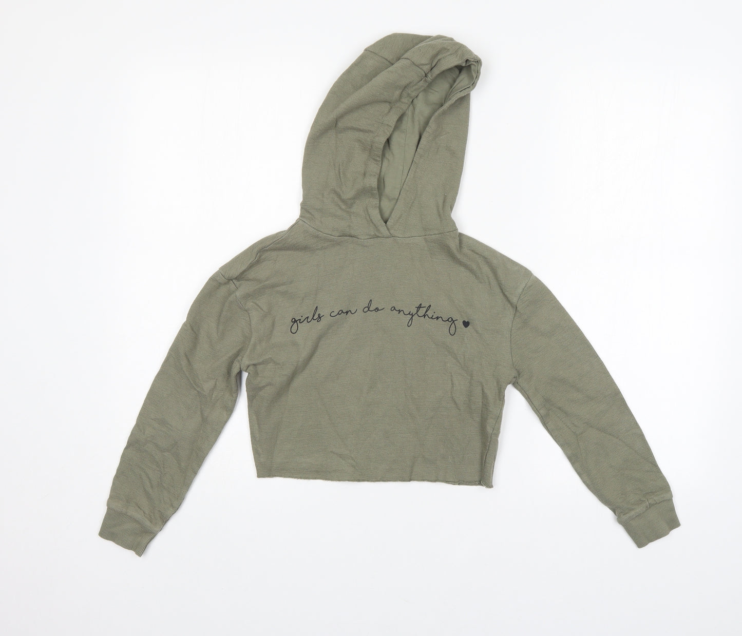 miss e-vie Girls Green   Pullover Hoodie Size 7-8 Years