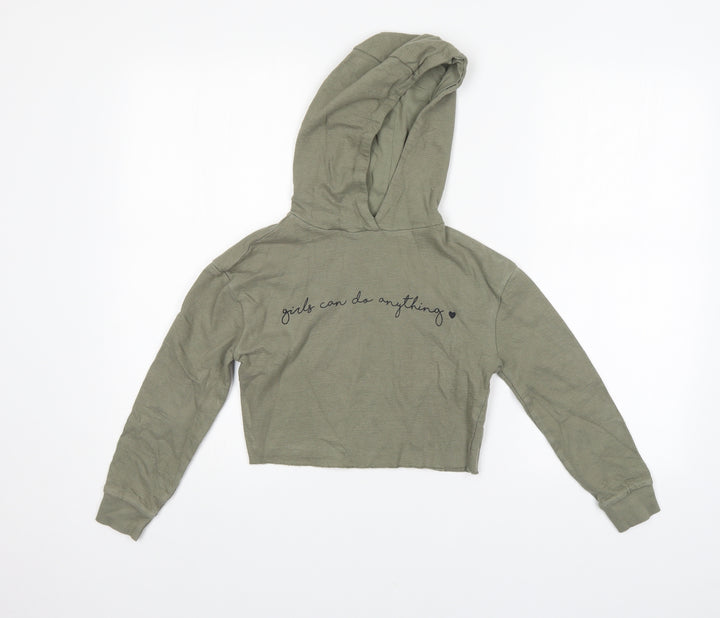 miss e-vie Girls Green   Pullover Hoodie Size 7-8 Years
