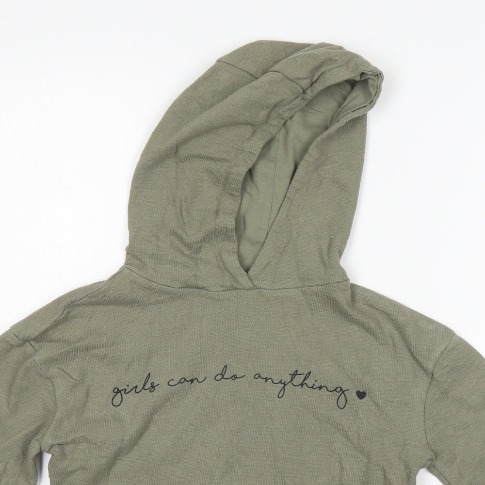 miss e-vie Girls Green   Pullover Hoodie Size 7-8 Years