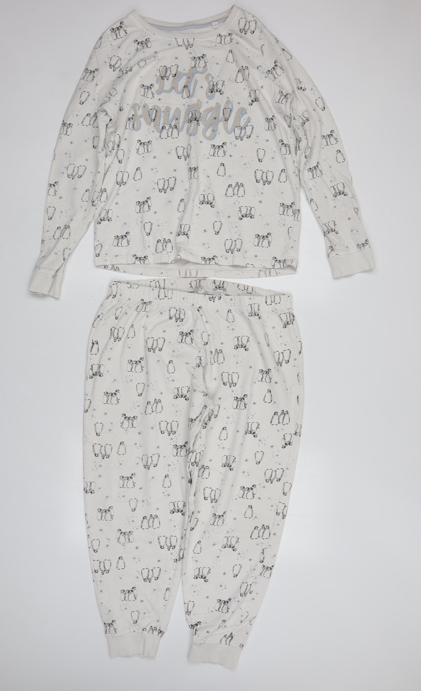 George Girls White    Pyjama Set Size 13-14 Years