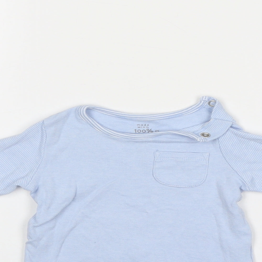 Fred & Flo Baby Blue Striped  Pullover Jumper Size 0-3 Months