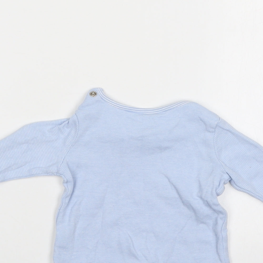 Fred & Flo Baby Blue Striped  Pullover Jumper Size 0-3 Months