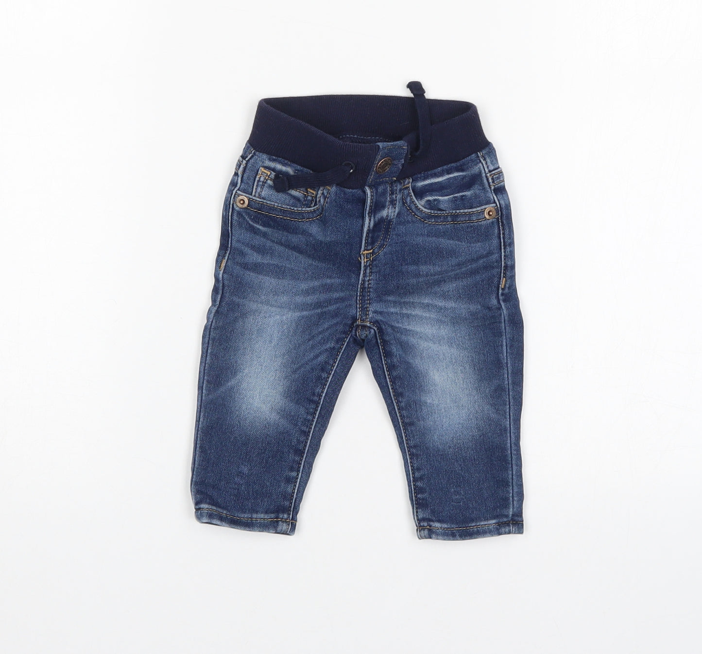 Gap Baby Blue  Damask  Jeans Size 0-3 Months