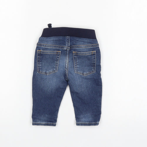 Gap Baby Blue  Damask  Jeans Size 0-3 Months