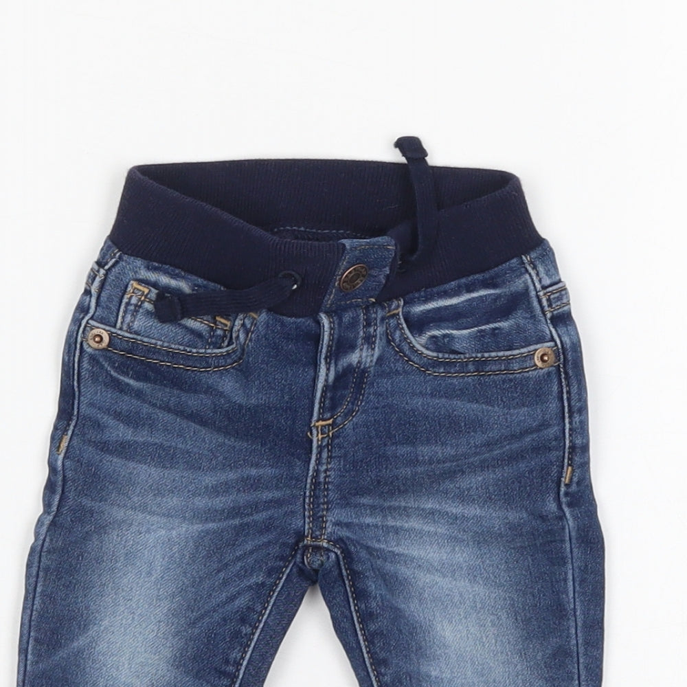 Gap Baby Blue  Damask  Jeans Size 0-3 Months