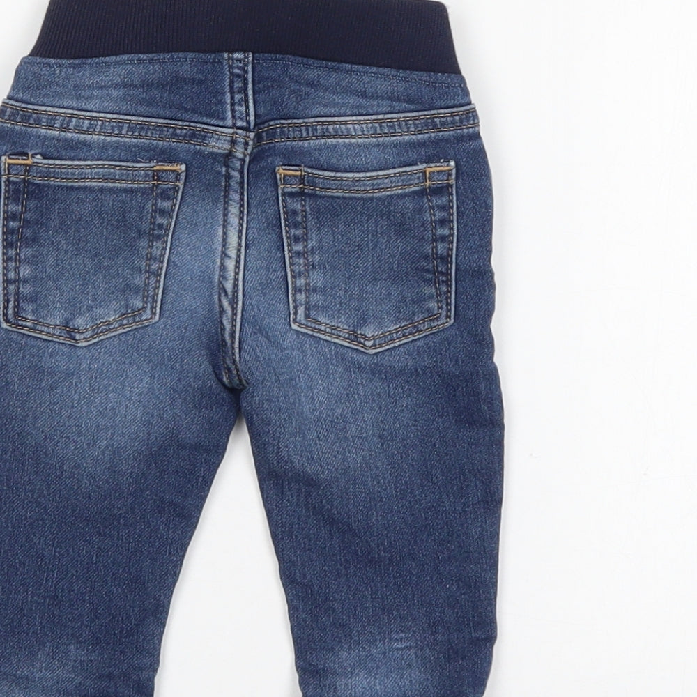 Gap Baby Blue  Damask  Jeans Size 0-3 Months