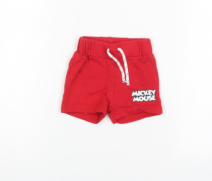 Disney Baby Red Cropped Trousers Size 0-3 Months