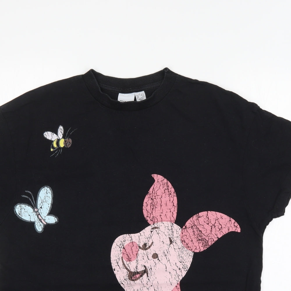 Disney Womens Black   Basic T-Shirt Size 12  - Winnie the Pooh