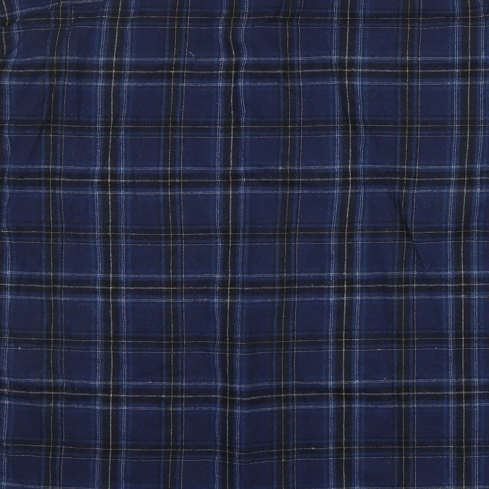 Boohoo Womens Blue Check   Button-Up Size 10