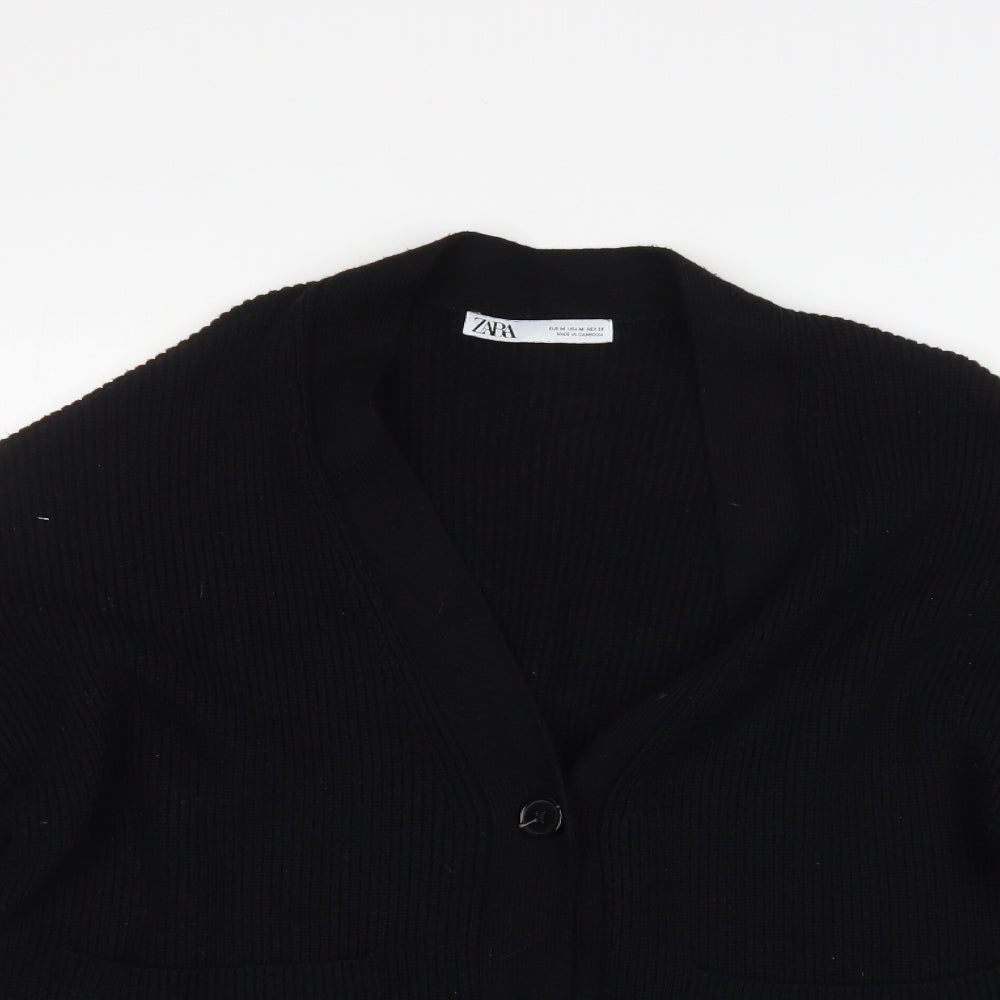 Zara Womens Black   Cardigan Jumper Size M