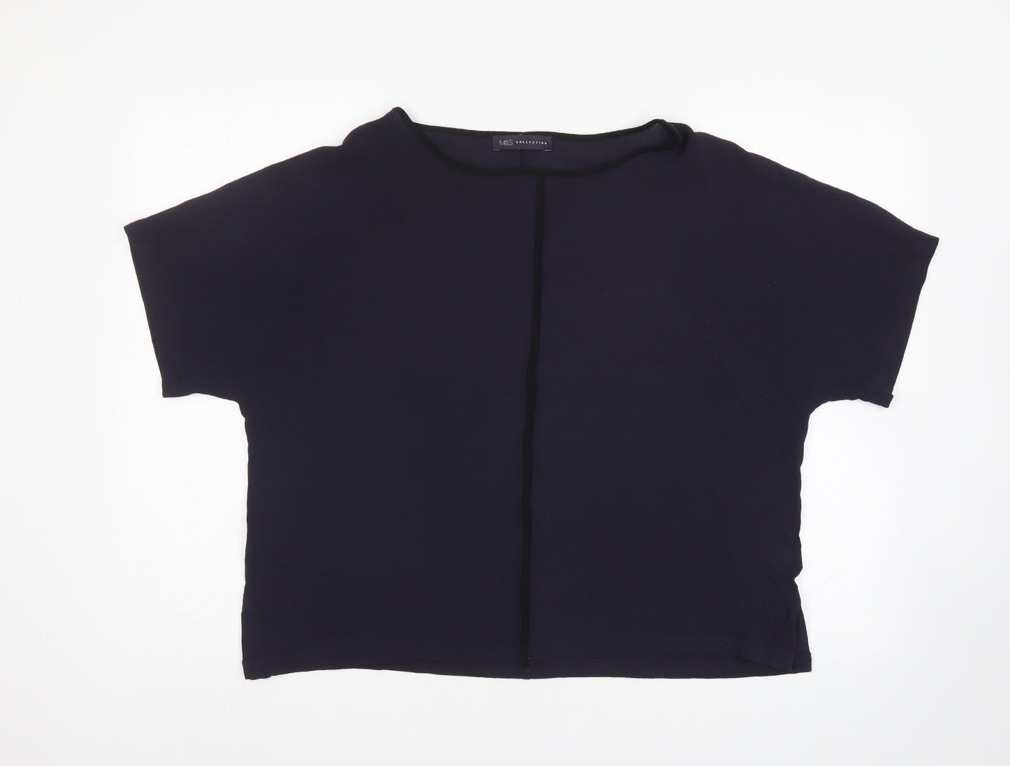 M&S Womens Blue   Basic Blouse Size 14