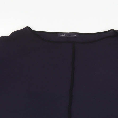 M&S Womens Blue   Basic Blouse Size 14