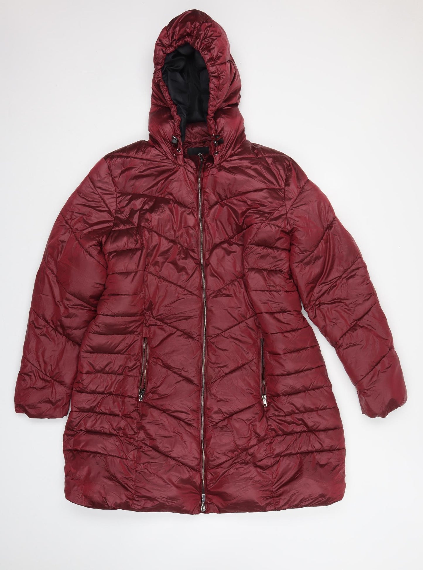 Julien Macdonald Womens Purple   Quilted Coat Size 20