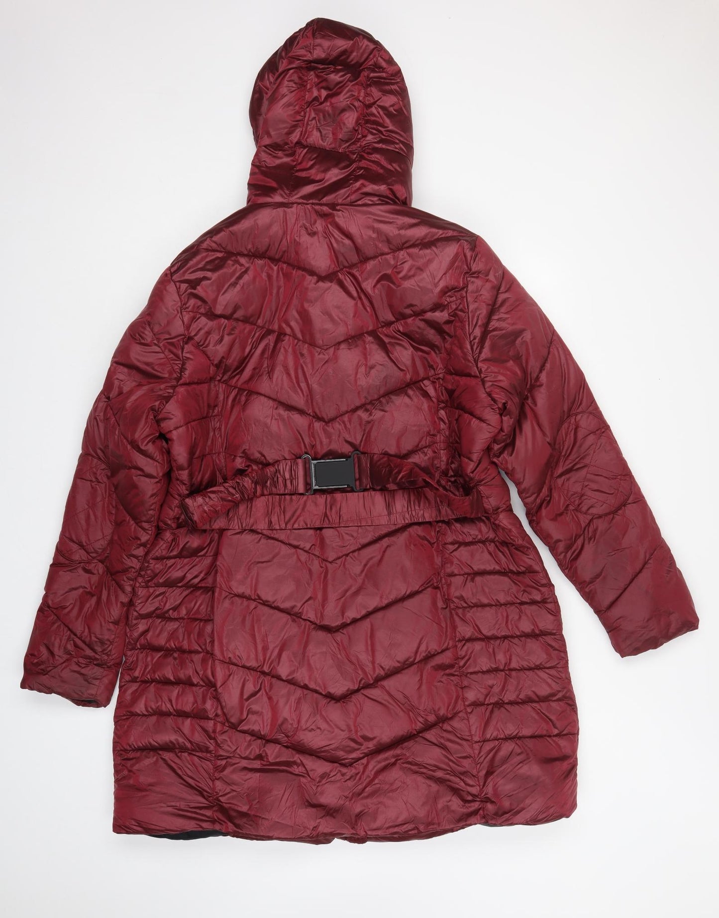 Julien Macdonald Womens Purple   Quilted Coat Size 20