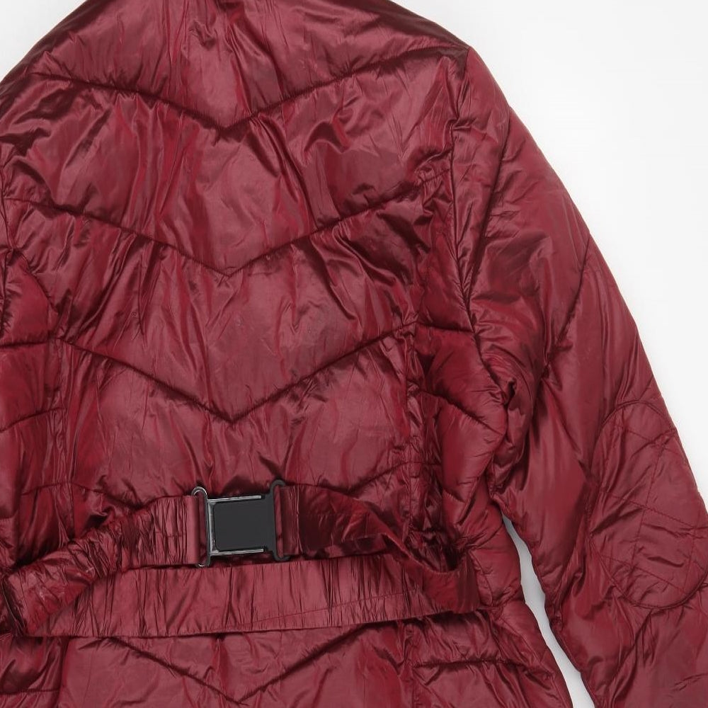 Julien Macdonald Womens Purple   Quilted Coat Size 20