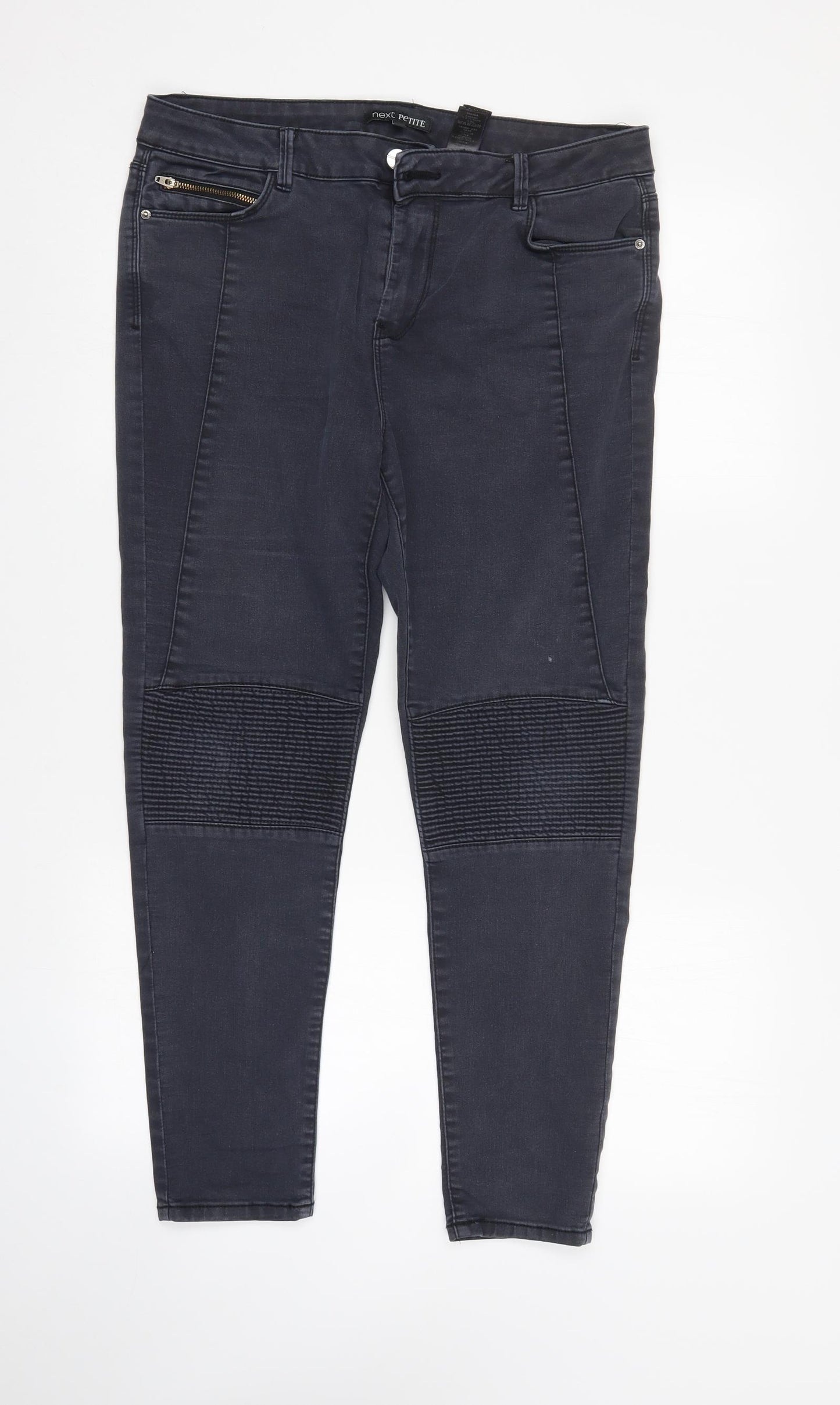 NEXT Womens Grey  Denim Tapered Jeans Size 14 L28 in