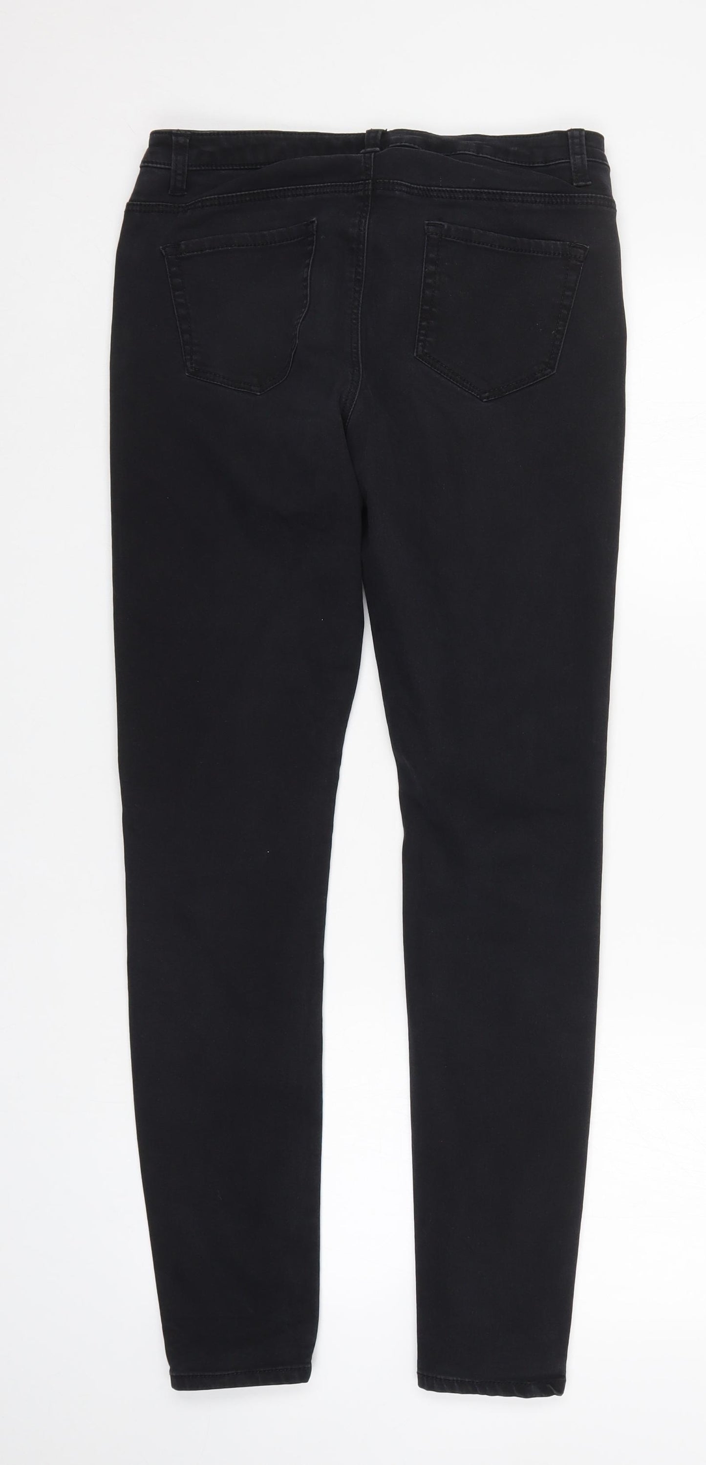 Denim & Co. Womens Black  Denim Tapered Jeans Size 12 L29 in