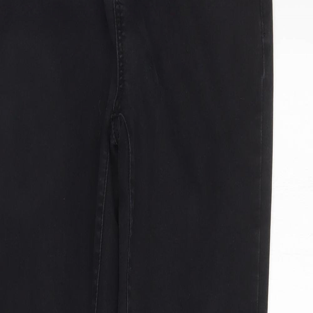 Denim & Co. Womens Black  Denim Tapered Jeans Size 12 L29 in