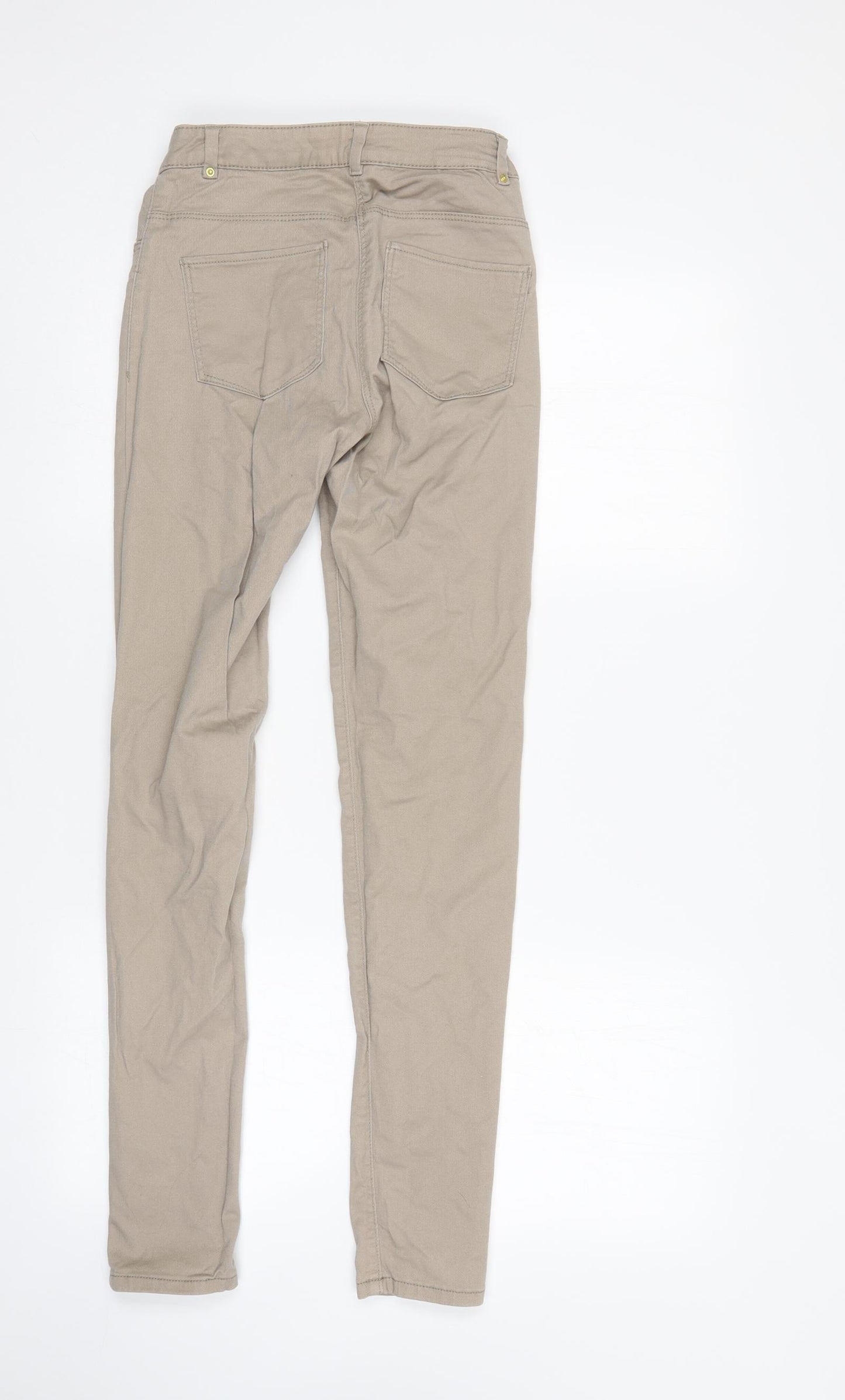 H&M Womens Ivory  Denim Straight Jeans Size 6 L30 in