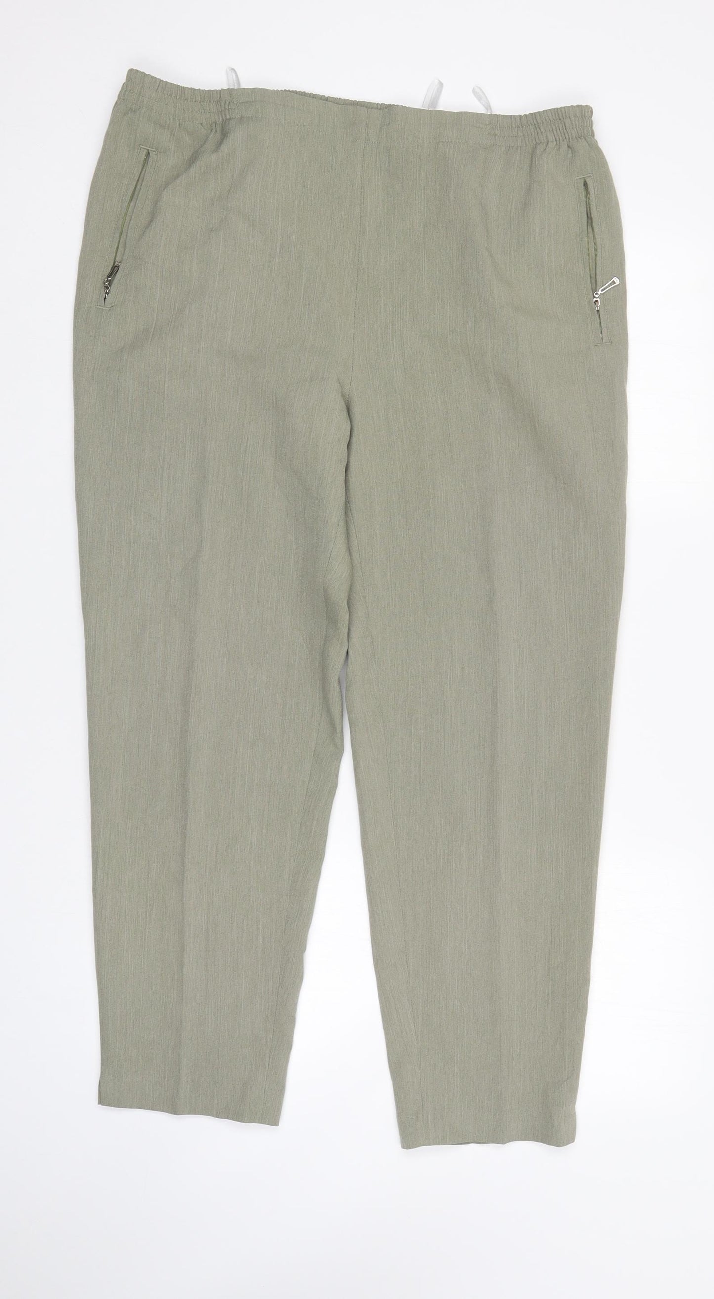 Alica Womens Green   Trousers  Size 22 L27 in