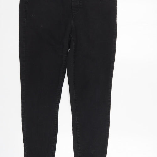 Dorothy Perkins Womens Black  Denim Tapered Jeans Size 10 L25 in