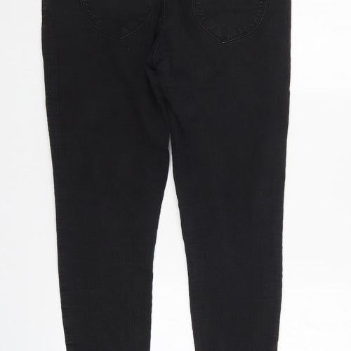 Dorothy Perkins Womens Black  Denim Tapered Jeans Size 10 L25 in