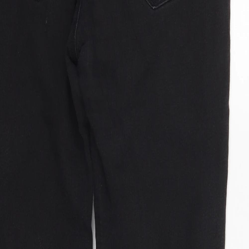 Dorothy Perkins Womens Black  Denim Tapered Jeans Size 10 L25 in