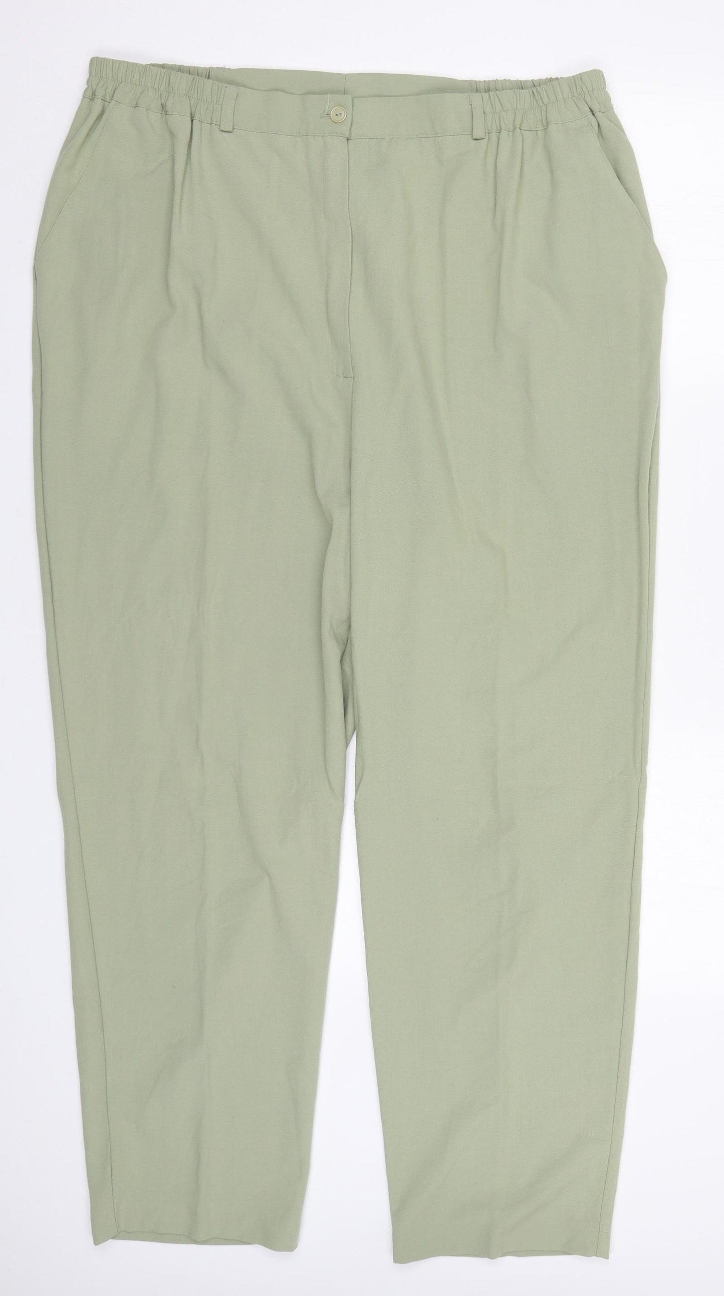 Viki Womens Green   Trousers  Size 22 L29 in