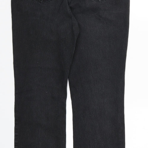 Diane Gilman Womens Black  Denim Straight Jeans Size 10 L28 in