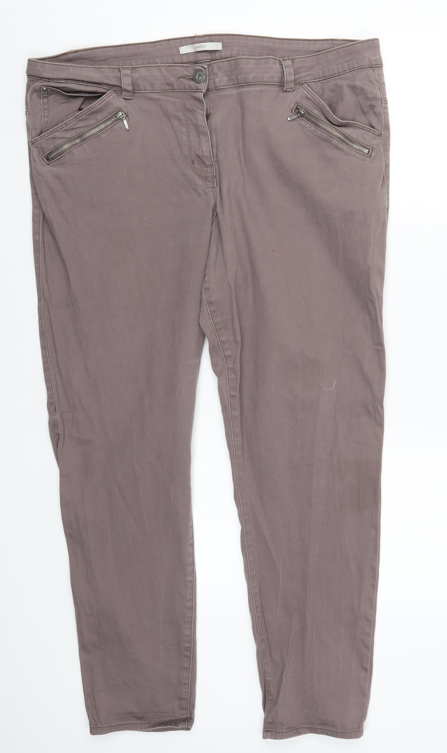 George Womens Grey  Denim Skinny Jeans Size 18 L28 in