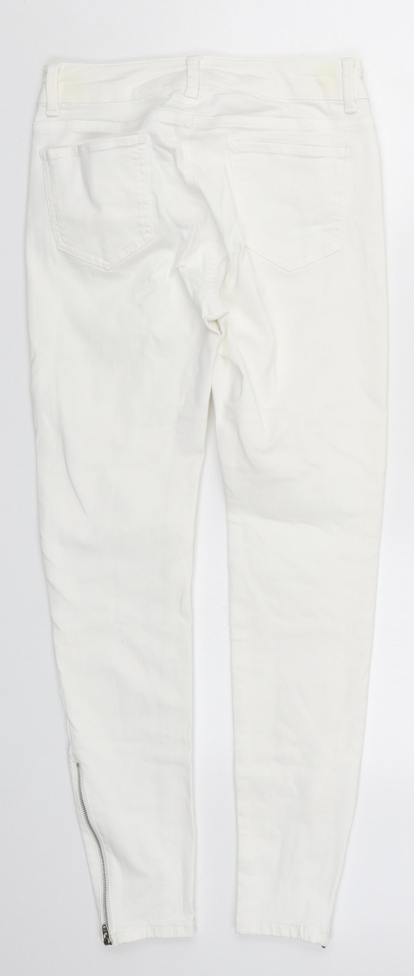 Marks and Spencer Womens White  Denim Skinny Jeans Size 8 L25 in