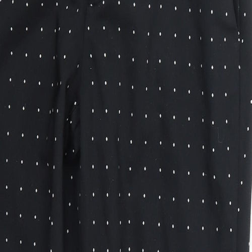 Zara Womens Black Geometric  Trousers  Size M L26 in