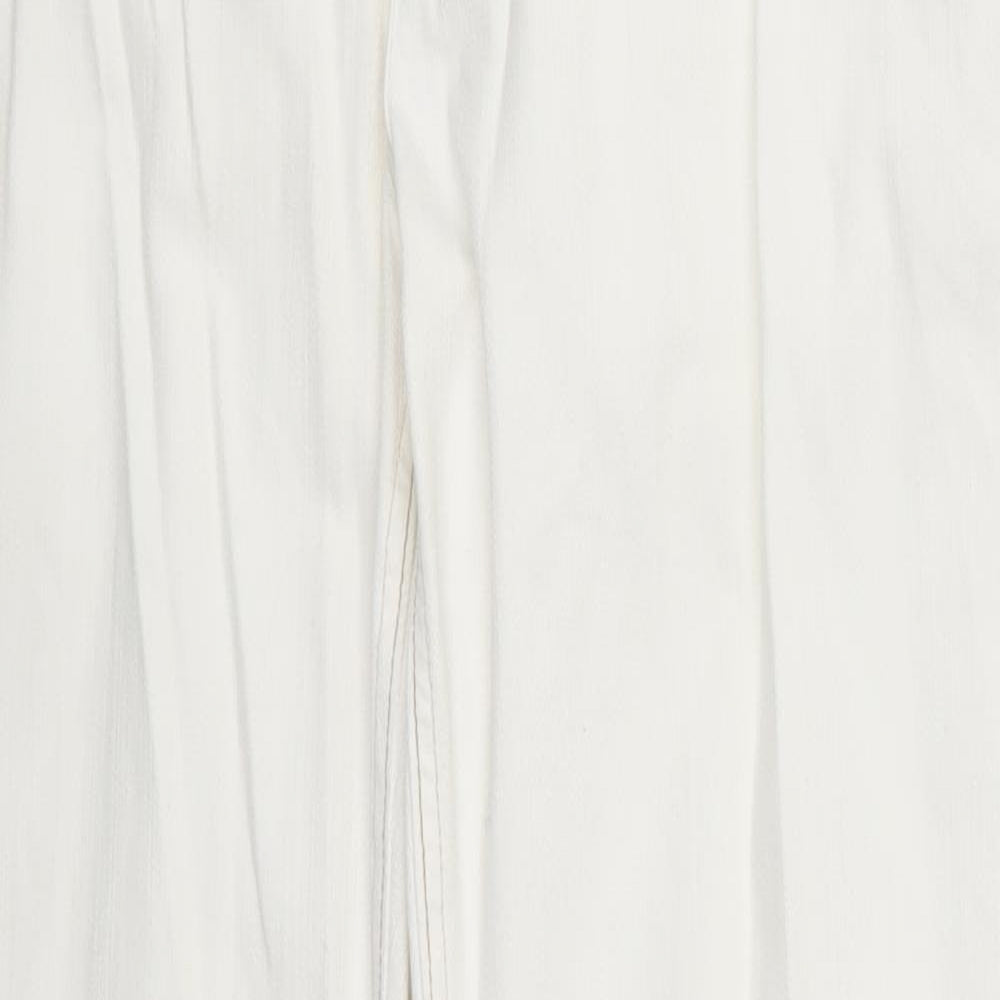 NEXT Womens White  Denim Straight Jeans Size 14 L30 in
