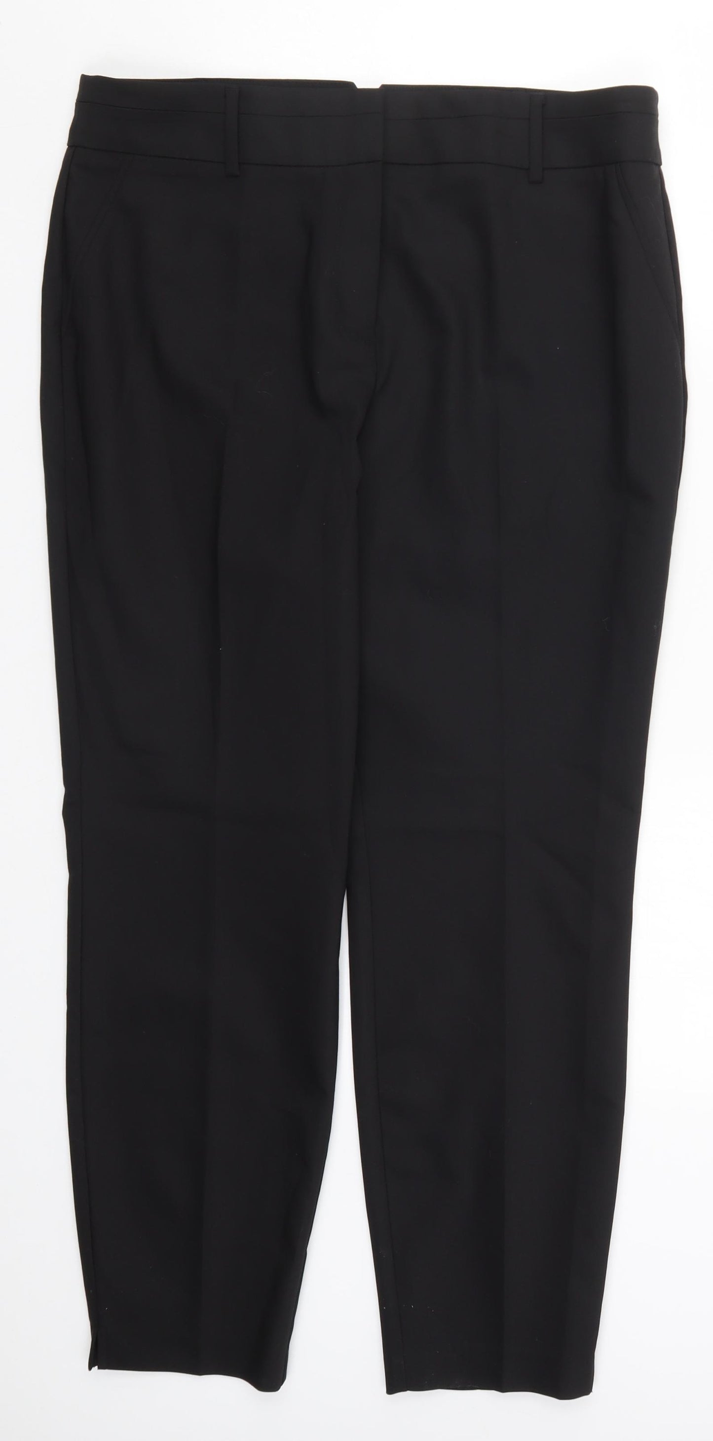 Papaya Womens Black   Trousers  Size 16 L27 in