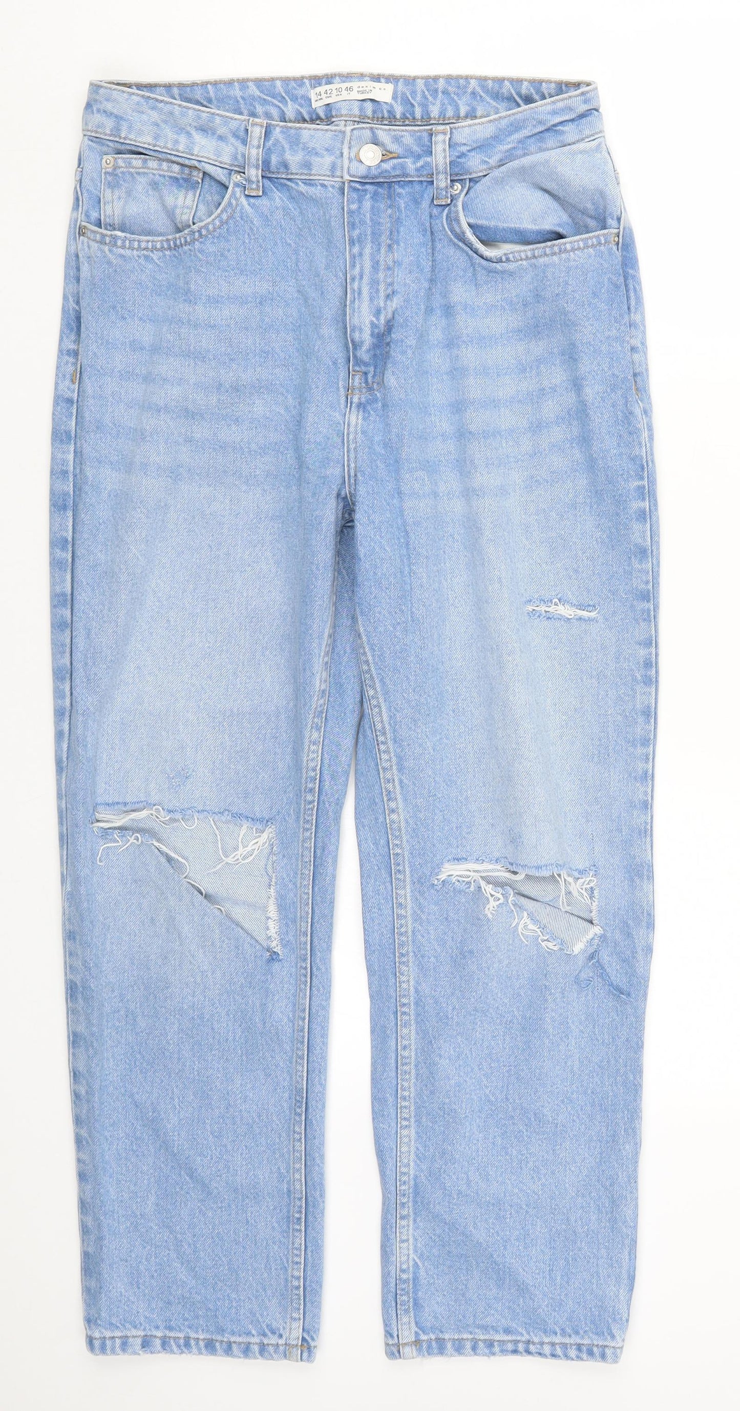 Denim Co Womens Blue  Denim Straight Jeans Size 14 L25 in