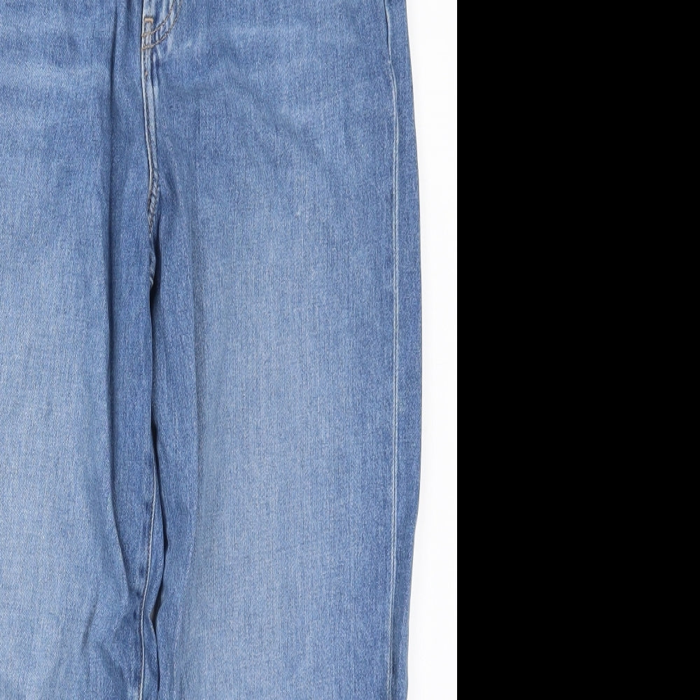 F&F Womens Blue  Denim Mom Jeans Size 10 L25.5 in