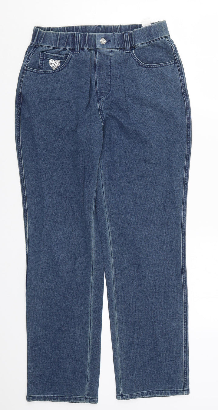 Quechua Womens Blue Denim Straight Jeans Size XS L27.5 in